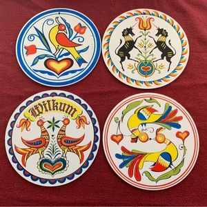 Dutch Hex Signs Set Lot of 4 Pre-owned Vintage